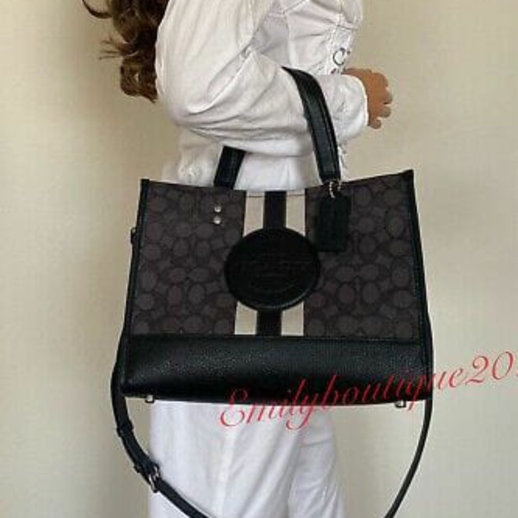 Coach Dempsey Tote 40 In Signature Jacquard - Picture 3 of 7